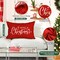 Christmas Standard Pillowcase 20x26 Set of 2, Red Christmas Snowflake Decorative Lumbar Pillow Cases 20 x 26 Long Rectangle Standard Shams Throw Bed Pillow Covers Xmas Cushion Cover 2 Pack